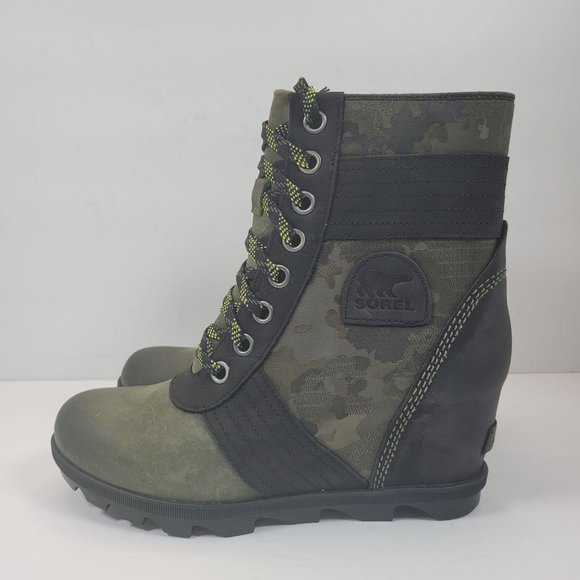 Sorel Lexie Wedge Women's Hiker Green Boots US Size 10 NWT - Picture 4 of 13